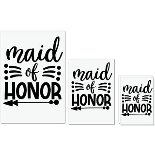                       UDNAG Untearable Waterproof Stickers 155GSM 'Honour | Maid of Honour' A4 x 1pc, A5 x 1pc & A6 x 2pc                                              