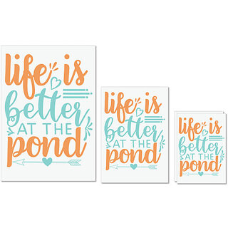 UDNAG Untearable Waterproof Stickers 155GSM 'Pond | life is better at the pond' A4 x 1pc, A5 x 1pc & A6 x 2pc UDNAG Untearable Waterproof Stickers 155GSM 'Pond | life is better at the pond' A4 x 1pc, A5 x 1pc & A6 x 2pc
