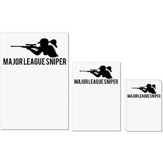                       UDNAG Untearable Waterproof Stickers 155GSM 'Sniper | major league sniper' A4 x 1pc, A5 x 1pc & A6 x 2pc                                              