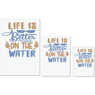 UDNAG Untearable Waterproof Stickers 155GSM 'Water | Life is better on the' A4 x 1pc, A5 x 1pc & A6 x 2pc UDNAG Untearable Waterproof Stickers 155GSM 'Water | Life is better on the' A4 x 1pc, A5 x 1pc & A6 x 2pc