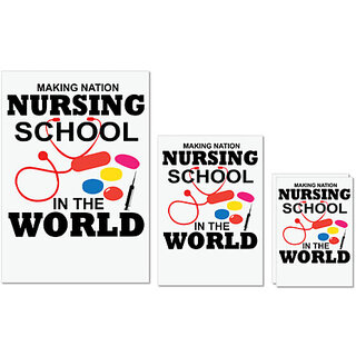 UDNAG Untearable Waterproof Stickers 155GSM 'Nurse | Making Nation nursing school' A4 x 1pc, A5 x 1pc & A6 x 2pc UDNAG Untearable Waterproof Stickers 155GSM 'Nurse | Making Nation nursing school' A4 x 1pc, A5 x 1pc & A6 x 2pc