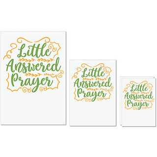                       UDNAG Untearable Waterproof Stickers 155GSM 'Prayer | little answered prayer' A4 x 1pc, A5 x 1pc & A6 x 2pc                                              