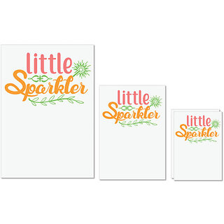                       UDNAG Untearable Waterproof Stickers 155GSM 'Sparkler | little sparkler' A4 x 1pc, A5 x 1pc & A6 x 2pc                                              