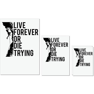                       UDNAG Untearable Waterproof Stickers 155GSM 'Adventure | Live forever' A4 x 1pc, A5 x 1pc & A6 x 2pc                                              
