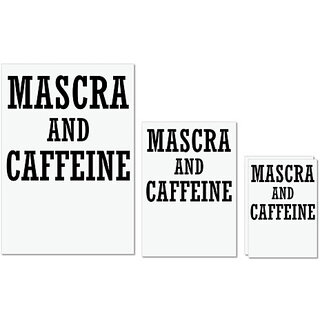                       UDNAG Untearable Waterproof Stickers 155GSM 'Makeup | MASCRA' A4 x 1pc, A5 x 1pc & A6 x 2pc                                              