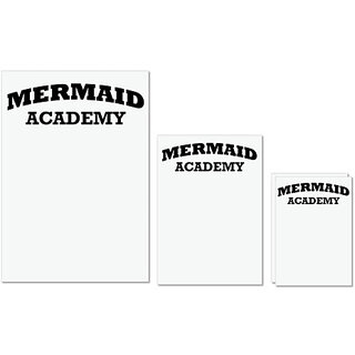                       UDNAG Untearable Waterproof Stickers 155GSM 'Mermaid | MERMAID ACADEMY' A4 x 1pc, A5 x 1pc & A6 x 2pc                                              