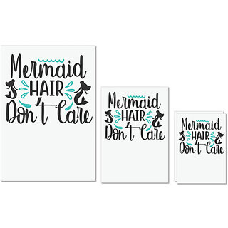 UDNAG Untearable Waterproof Stickers 155GSM 'Mermaid | Mermaid Hair Dont Care' A4 x 1pc, A5 x 1pc & A6 x 2pc UDNAG Untearable Waterproof Stickers 155GSM 'Mermaid | Mermaid Hair Dont Care' A4 x 1pc, A5 x 1pc & A6 x 2pc