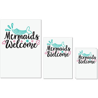 UDNAG Untearable Waterproof Stickers 155GSM 'Mermaid | Mermaids Welcome' A4 x 1pc, A5 x 1pc & A6 x 2pc UDNAG Untearable Waterproof Stickers 155GSM 'Mermaid | Mermaids Welcome' A4 x 1pc, A5 x 1pc & A6 x 2pc