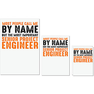                       UDNAG Untearable Waterproof Stickers 155GSM 'engineer | MOST PEOPLE CALL ME' A4 x 1pc, A5 x 1pc & A6 x 2pc                                              
