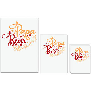 UDNAG Untearable Waterproof Stickers 155GSM 'Father | Papa bea' A4 x 1pc, A5 x 1pc & A6 x 2pc UDNAG Untearable Waterproof Stickers 155GSM 'Father | Papa bea' A4 x 1pc, A5 x 1pc & A6 x 2pc