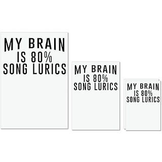 UDNAG Untearable Waterproof Stickers 155GSM 'Music | MY BARAIN IS' A4 x 1pc, A5 x 1pc & A6 x 2pc UDNAG Untearable Waterproof Stickers 155GSM 'Music | MY BARAIN IS' A4 x 1pc, A5 x 1pc & A6 x 2pc