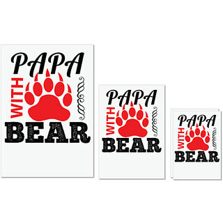 UDNAG Untearable Waterproof Stickers 155GSM 'Father | PAPA WITH' A4 x 1pc, A5 x 1pc & A6 x 2pc UDNAG Untearable Waterproof Stickers 155GSM 'Father | PAPA WITH' A4 x 1pc, A5 x 1pc & A6 x 2pc