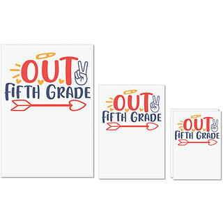 UDNAG Untearable Waterproof Stickers 155GSM 'School | peace out fifth grade' A4 x 1pc, A5 x 1pc & A6 x 2pc UDNAG Untearable Waterproof Stickers 155GSM 'School | peace out fifth grade' A4 x 1pc, A5 x 1pc & A6 x 2pc