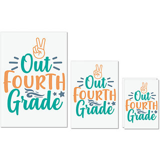 UDNAG Untearable Waterproof Stickers 155GSM 'School | Peace Out Fourth Grade 2' A4 x 1pc, A5 x 1pc & A6 x 2pc UDNAG Untearable Waterproof Stickers 155GSM 'School | Peace Out Fourth Grade 2' A4 x 1pc, A5 x 1pc & A6 x 2pc