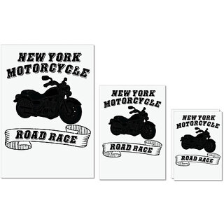                       UDNAG Untearable Waterproof Stickers 155GSM 'Rider | New york' A4 x 1pc, A5 x 1pc & A6 x 2pc                                              