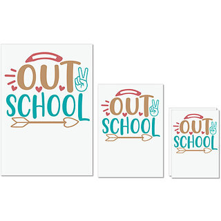 UDNAG Untearable Waterproof Stickers 155GSM 'School | peace out school' A4 x 1pc, A5 x 1pc & A6 x 2pc UDNAG Untearable Waterproof Stickers 155GSM 'School | peace out school' A4 x 1pc, A5 x 1pc & A6 x 2pc