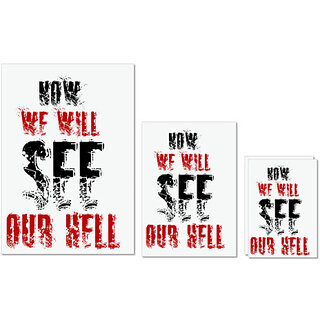 UDNAG Untearable Waterproof Stickers 155GSM 'Hell | Now we will' A4 x 1pc, A5 x 1pc & A6 x 2pc UDNAG Untearable Waterproof Stickers 155GSM 'Hell | Now we will' A4 x 1pc, A5 x 1pc & A6 x 2pc