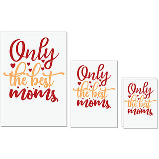                       UDNAG Untearable Waterproof Stickers 155GSM 'Mother | Only the best moms' A4 x 1pc, A5 x 1pc & A6 x 2pc                                              