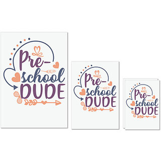 UDNAG Untearable Waterproof Stickers 155GSM 'School | pre-school dude' A4 x 1pc, A5 x 1pc & A6 x 2pc UDNAG Untearable Waterproof Stickers 155GSM 'School | pre-school dude' A4 x 1pc, A5 x 1pc & A6 x 2pc