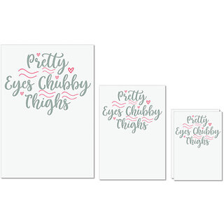 UDNAG Untearable Waterproof Stickers 155GSM 'Chubby | PRETTY EYES CHUBBY THIGHS' A4 x 1pc, A5 x 1pc & A6 x 2pc UDNAG Untearable Waterproof Stickers 155GSM 'Chubby | PRETTY EYES CHUBBY THIGHS' A4 x 1pc, A5 x 1pc & A6 x 2pc