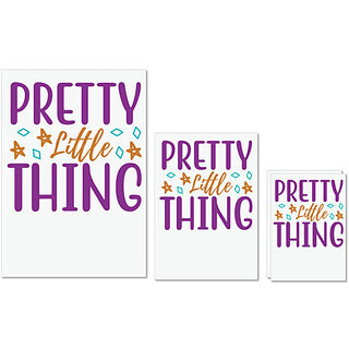                       UDNAG Untearable Waterproof Stickers 155GSM 'Little things | PRETTY LITTLE THING' A4 x 1pc, A5 x 1pc & A6 x 2pc                                              