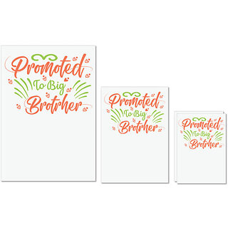                       UDNAG Untearable Waterproof Stickers 155GSM 'Borther | PROMOTED TO BIG BROTRHER' A4 x 1pc, A5 x 1pc & A6 x 2pc                                              