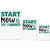 UDNAG Untearable Waterproof Stickers 155GSM 'Start now' A4 x 1pc, A5 x 1pc & A6 x 2pc