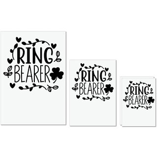                       UDNAG Untearable Waterproof Stickers 155GSM 'Ring | Ring bearer' A4 x 1pc, A5 x 1pc & A6 x 2pc                                              
