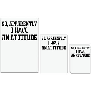 UDNAG Untearable Waterproof Stickers 155GSM 'Attitude | So, Apparently I Have An Attitude' A4 x 1pc, A5 x 1pc & A6 x 2pc UDNAG Untearable Waterproof Stickers 155GSM 'Attitude | So, Apparently I Have An Attitude' A4 x 1pc, A5 x 1pc & A6 x 2pc
