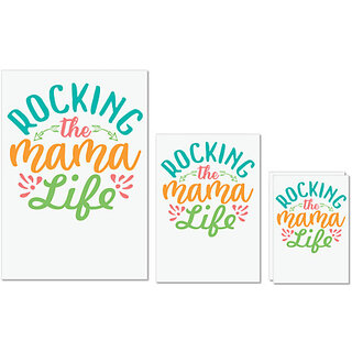 UDNAG Untearable Waterproof Stickers 155GSM 'Mother | rocking the mama life' A4 x 1pc, A5 x 1pc & A6 x 2pc UDNAG Untearable Waterproof Stickers 155GSM 'Mother | rocking the mama life' A4 x 1pc, A5 x 1pc & A6 x 2pc