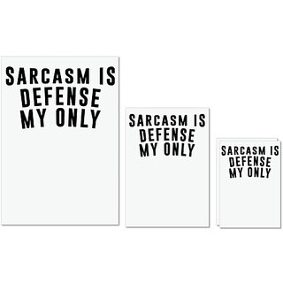 UDNAG Untearable Waterproof Stickers 155GSM 'Sarcasm | Sarcasm' A4 x 1pc, A5 x 1pc & A6 x 2pc UDNAG Untearable Waterproof Stickers 155GSM 'Sarcasm | Sarcasm' A4 x 1pc, A5 x 1pc & A6 x 2pc