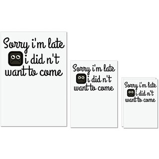 UDNAG Untearable Waterproof Stickers 155GSM 'Late | sorry i'm late i didn't want to come' A4 x 1pc, A5 x 1pc & A6 x 2pc UDNAG Untearable Waterproof Stickers 155GSM 'Late | sorry i'm late i didn't want to come' A4 x 1pc, A5 x 1pc & A6 x 2pc