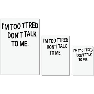 UDNAG Untearable Waterproof Stickers 155GSM 'Tired | im too tired dont talk to me' A4 x 1pc, A5 x 1pc & A6 x 2pc UDNAG Untearable Waterproof Stickers 155GSM 'Tired | im too tired dont talk to me' A4 x 1pc, A5 x 1pc & A6 x 2pc