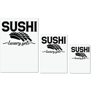                       UDNAG Untearable Waterproof Stickers 155GSM 'SUSHI | sushi luxury yet' A4 x 1pc, A5 x 1pc & A6 x 2pc                                              