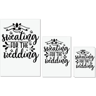                       UDNAG Untearable Waterproof Stickers 155GSM 'Wedding | Sweating for the' A4 x 1pc, A5 x 1pc & A6 x 2pc                                              