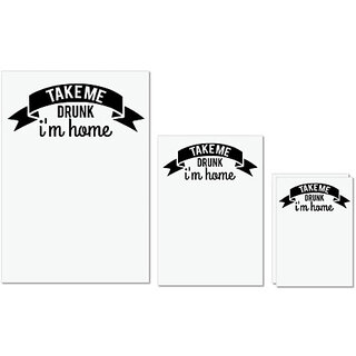 UDNAG Untearable Waterproof Stickers 155GSM 'Drunk | take me drunk i'm home' A4 x 1pc, A5 x 1pc & A6 x 2pc UDNAG Untearable Waterproof Stickers 155GSM 'Drunk | take me drunk i'm home' A4 x 1pc, A5 x 1pc & A6 x 2pc