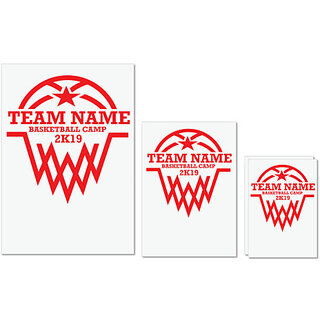 UDNAG Untearable Waterproof Stickers 155GSM 'Basketball | TEAM NAME BASKETBALL' A4 x 1pc, A5 x 1pc & A6 x 2pc UDNAG Untearable Waterproof Stickers 155GSM 'Basketball | TEAM NAME BASKETBALL' A4 x 1pc, A5 x 1pc & A6 x 2pc