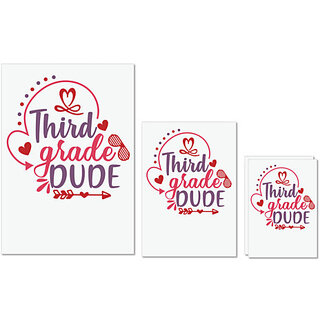 UDNAG Untearable Waterproof Stickers 155GSM 'School | third grade dude' A4 x 1pc, A5 x 1pc & A6 x 2pc UDNAG Untearable Waterproof Stickers 155GSM 'School | third grade dude' A4 x 1pc, A5 x 1pc & A6 x 2pc