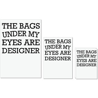                       UDNAG Untearable Waterproof Stickers 155GSM 'Desighner | The bags' A4 x 1pc, A5 x 1pc & A6 x 2pc                                              