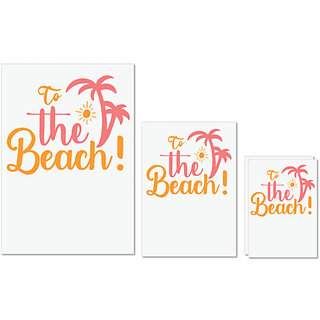                       UDNAG Untearable Waterproof Stickers 155GSM 'Summer | to the beach' A4 x 1pc, A5 x 1pc & A6 x 2pc                                              