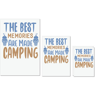                       UDNAG Untearable Waterproof Stickers 155GSM 'Camping | The Best Memories Are Made Camping' A4 x 1pc, A5 x 1pc & A6 x 2pc                                              