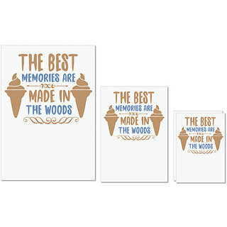                       UDNAG Untearable Waterproof Stickers 155GSM 'Adventure | The best memories are made' A4 x 1pc, A5 x 1pc & A6 x 2pc                                              