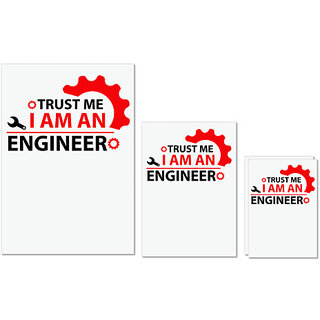 UDNAG Untearable Waterproof Stickers 155GSM 'Engineer | TRUST ME IAM AN' A4 x 1pc, A5 x 1pc & A6 x 2pc UDNAG Untearable Waterproof Stickers 155GSM 'Engineer | TRUST ME IAM AN' A4 x 1pc, A5 x 1pc & A6 x 2pc