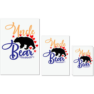 UDNAG Untearable Waterproof Stickers 155GSM 'Uncle | Uncle bear' A4 x 1pc, A5 x 1pc & A6 x 2pc UDNAG Untearable Waterproof Stickers 155GSM 'Uncle | Uncle bear' A4 x 1pc, A5 x 1pc & A6 x 2pc