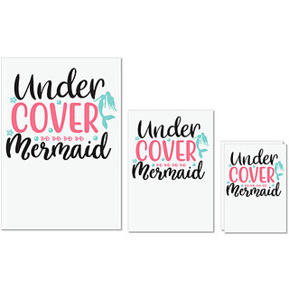                       UDNAG Untearable Waterproof Stickers 155GSM 'Mermaid | Undercover Mermaid' A4 x 1pc, A5 x 1pc & A6 x 2pc                                              