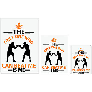                      UDNAG Untearable Waterproof Stickers 155GSM 'Me unbeaten | The only one' A4 x 1pc, A5 x 1pc & A6 x 2pc                                              