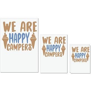 UDNAG Untearable Waterproof Stickers 155GSM 'Camping | We are happy' A4 x 1pc, A5 x 1pc & A6 x 2pc UDNAG Untearable Waterproof Stickers 155GSM 'Camping | We are happy' A4 x 1pc, A5 x 1pc & A6 x 2pc