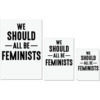 UDNAG Untearable Waterproof Stickers 155GSM 'Feminist | WE SHOULD ALL BE FEMINISTS' A4 x 1pc, A5 x 1pc & A6 x 2pc UDNAG Untearable Waterproof Stickers 155GSM 'Feminist | WE SHOULD ALL BE FEMINISTS' A4 x 1pc, A5 x 1pc & A6 x 2pc