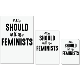 UDNAG Untearable Waterproof Stickers 155GSM 'Feminist | WE SHOULD ALL BE FEMINISTS.ai2' A4 x 1pc, A5 x 1pc & A6 x 2pc UDNAG Untearable Waterproof Stickers 155GSM 'Feminist | WE SHOULD ALL BE FEMINISTS.ai2' A4 x 1pc, A5 x 1pc & A6 x 2pc