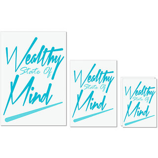                       UDNAG Untearable Waterproof Stickers 155GSM 'Mind | Wealthy' A4 x 1pc, A5 x 1pc & A6 x 2pc                                              